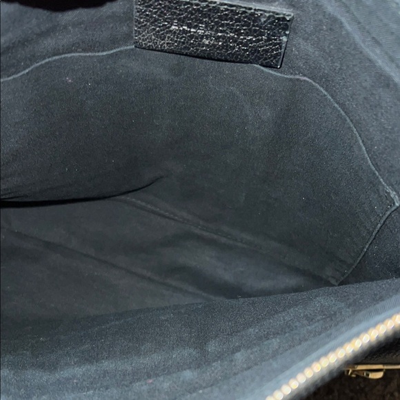 1890Black Leather Clutch with Gold Accents - Picture 4 of 6